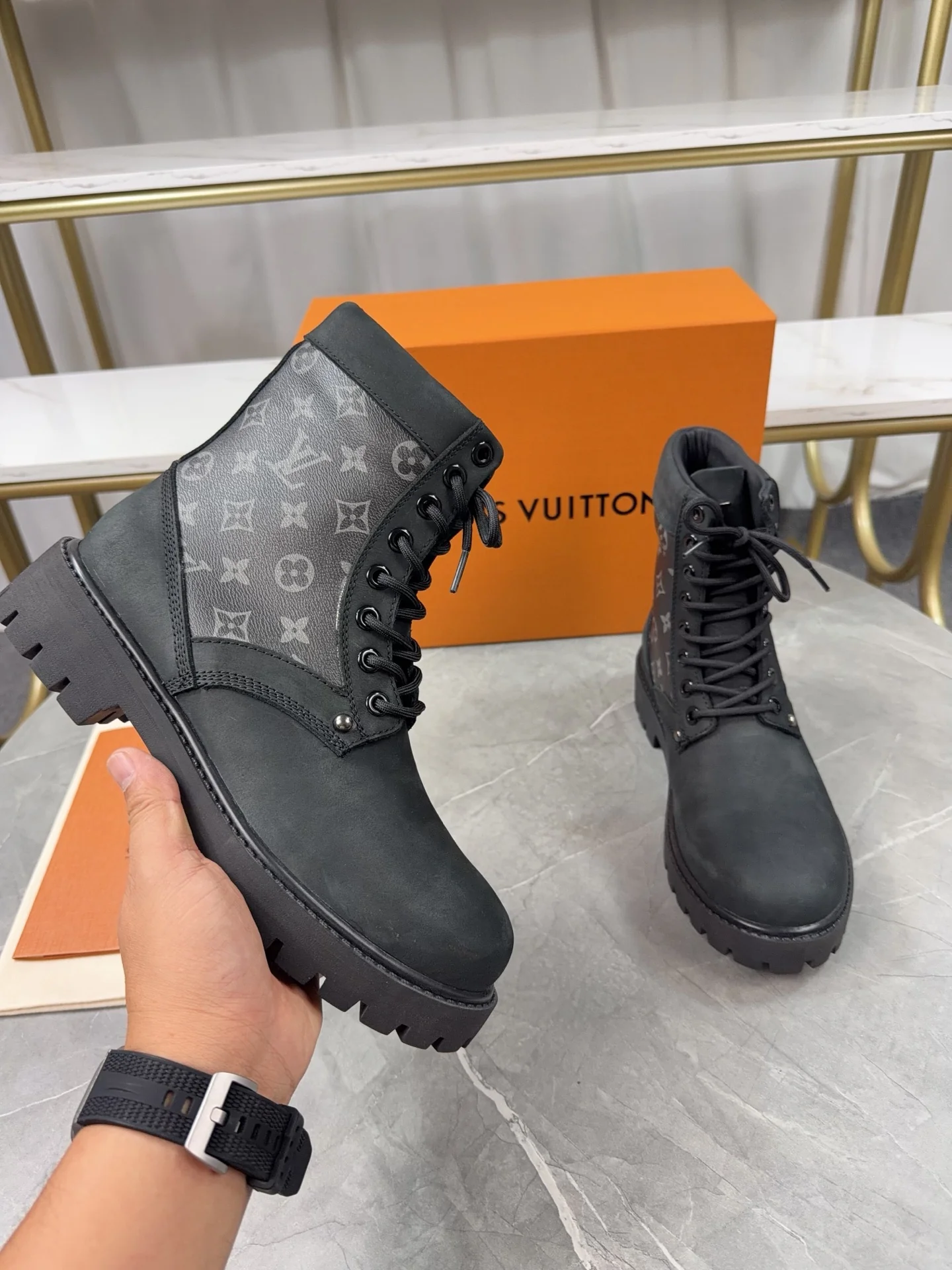 Embossed Yellow Boots ▪️Sole Thickness: 3.5cm