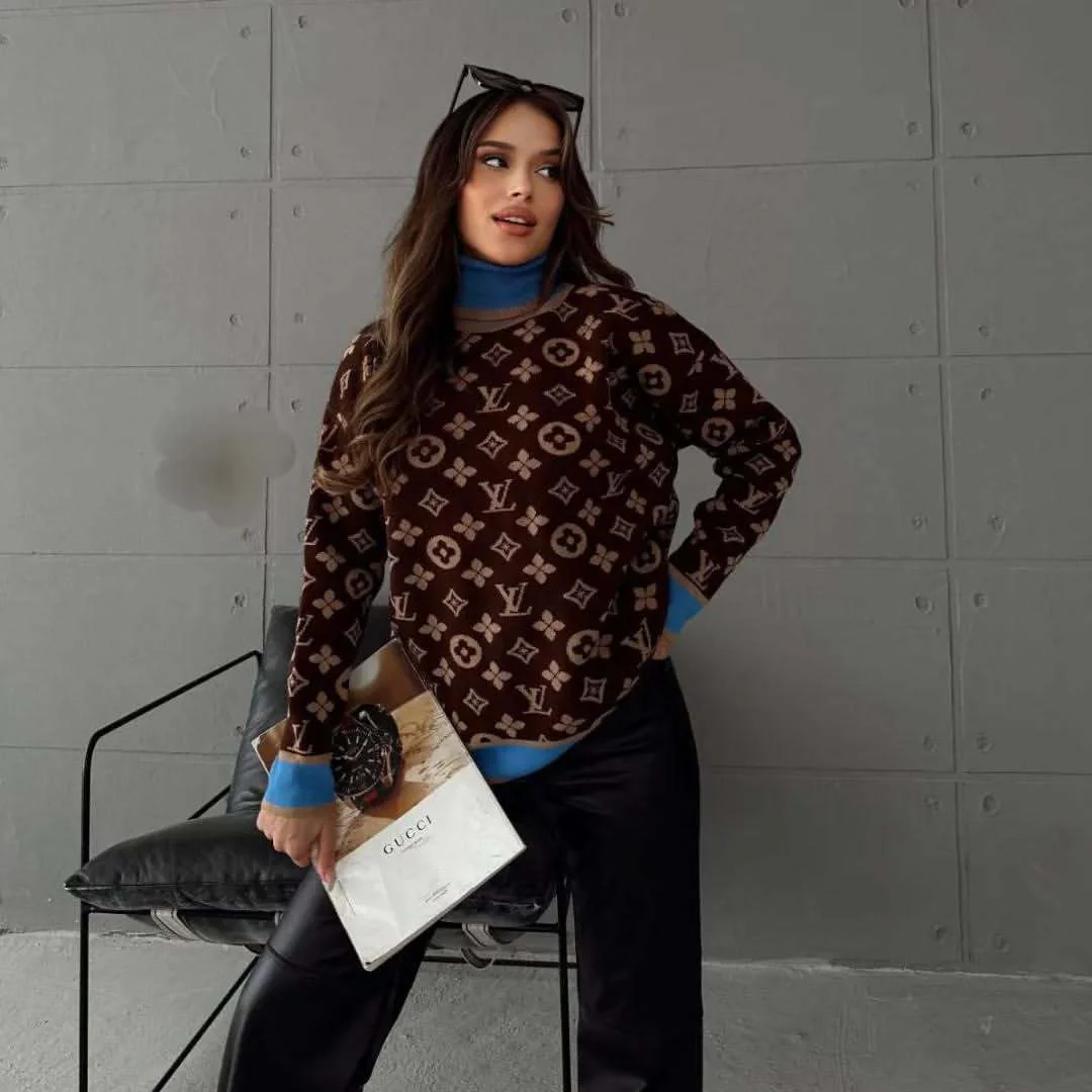 Stylish collared long-sleeved cropped sweater top