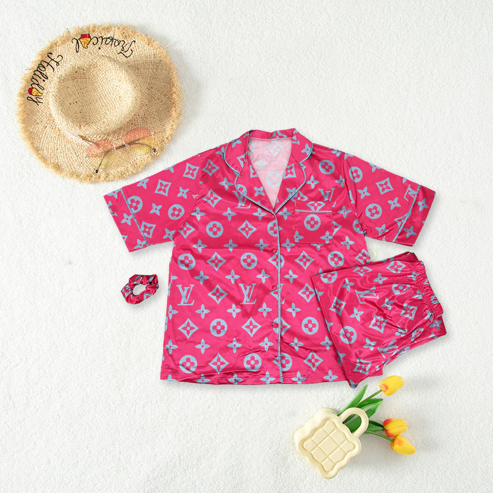 Ice silk two-piece pajama set