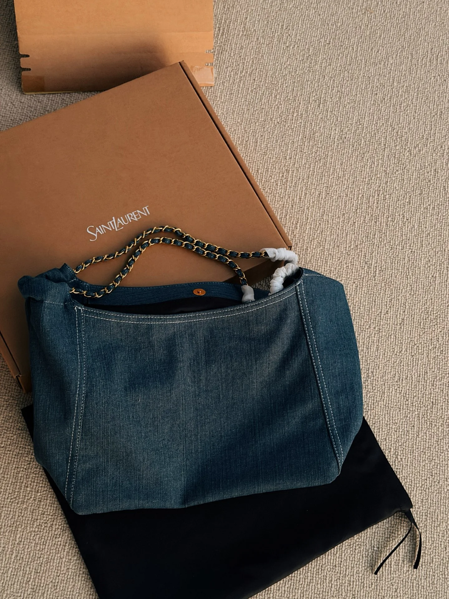 Denim shopping bag 44*28cm