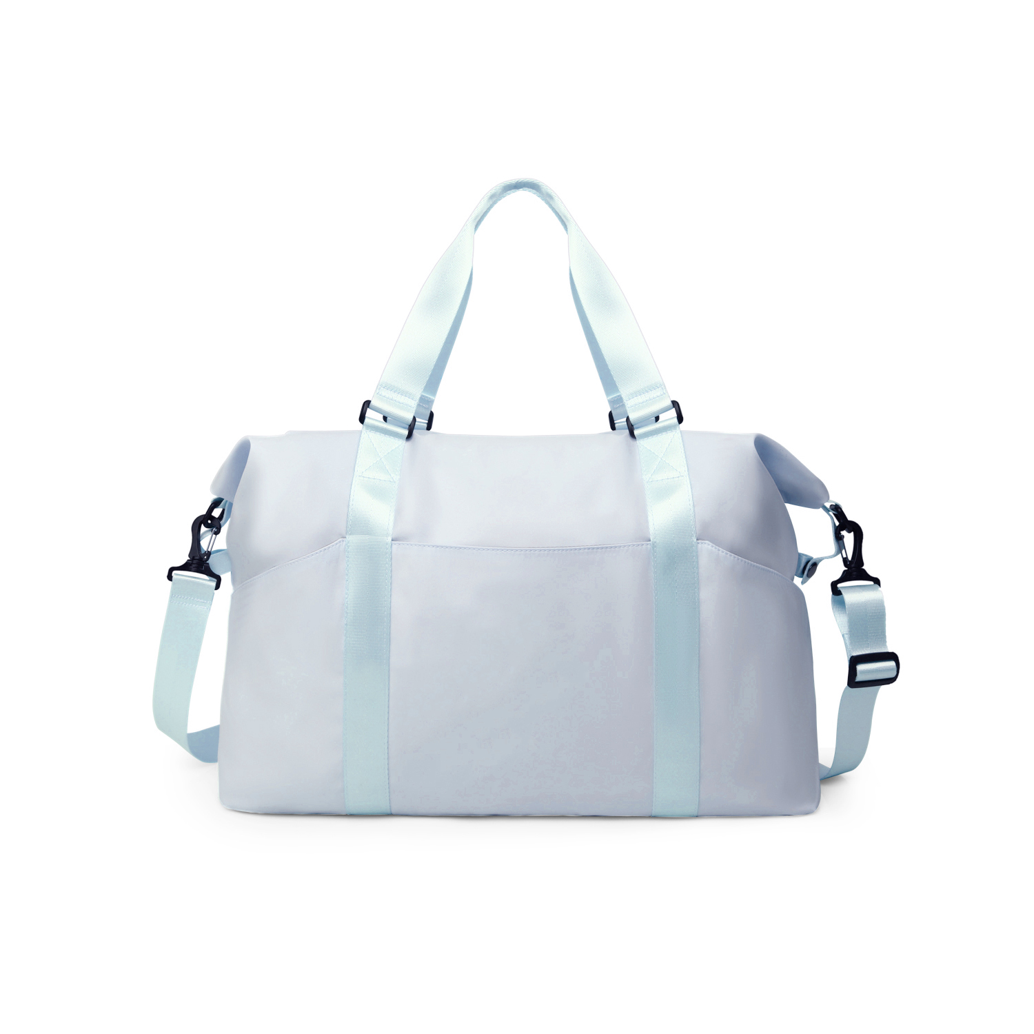 Light blue Leather Travel Bag