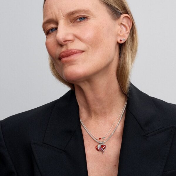 Spinnable Arrow Heart Dangle Charm