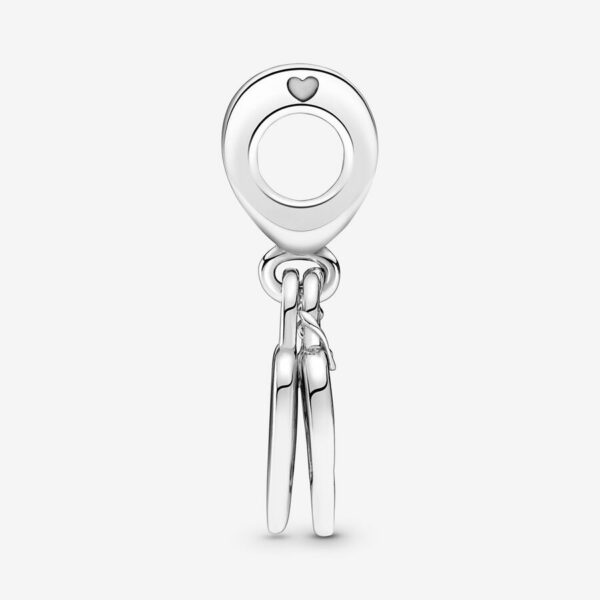 Rose Heart Padlock Dangle Charm