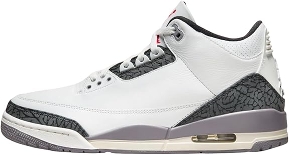 Nike Air Jordan 3 Retro Summit Blanco/Rojo Fuego 'Gris Cemento' (CT8532 106)
