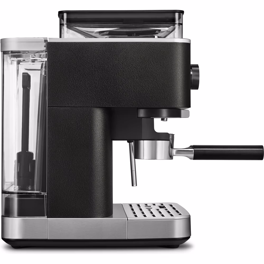 KitchenAid Halbautomatische Espressomaschine mit Kaffeemühle - Gusseisen schwarz