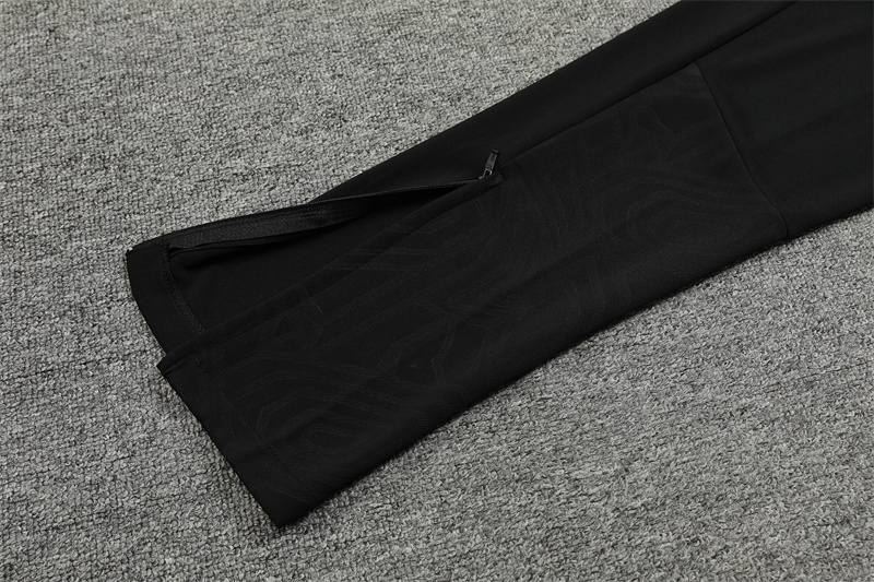 2024/2025 Player Edition AC Pre-Match Jersey Black Half-zip training suit Soccer Jersey