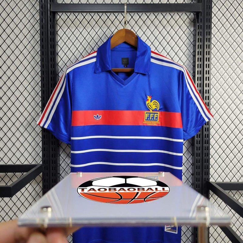 1984 Retro France Home Football Shirt
