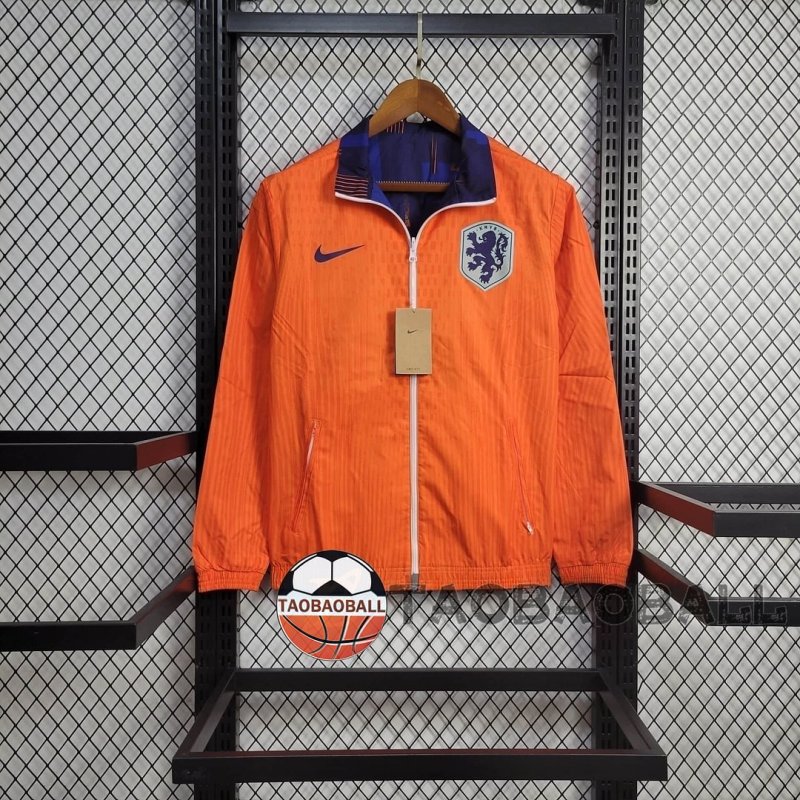 2024 Netherlands Reversible Windbreaker Football Shirt