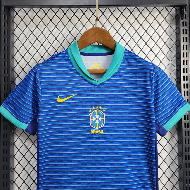 2024 Brazil Away Football Shirt Kids