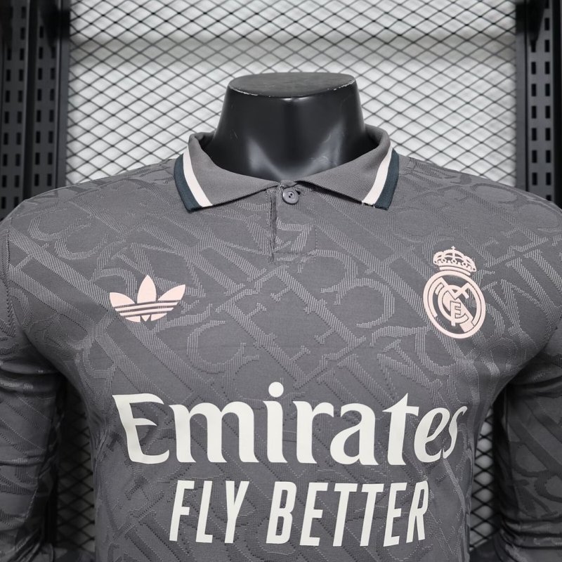 2024/2025 Long Sleeve Player Version Real Madrid Third Away Football Shirt