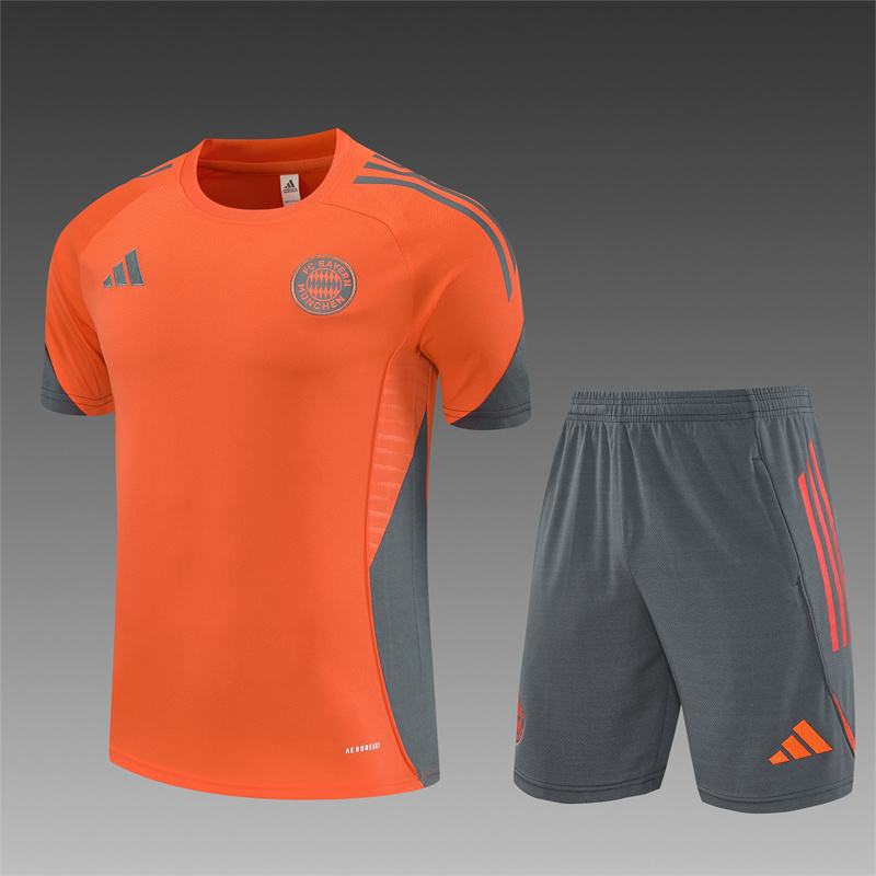 2025/26 short sleeve Bayern orange training suit (Kids Size)