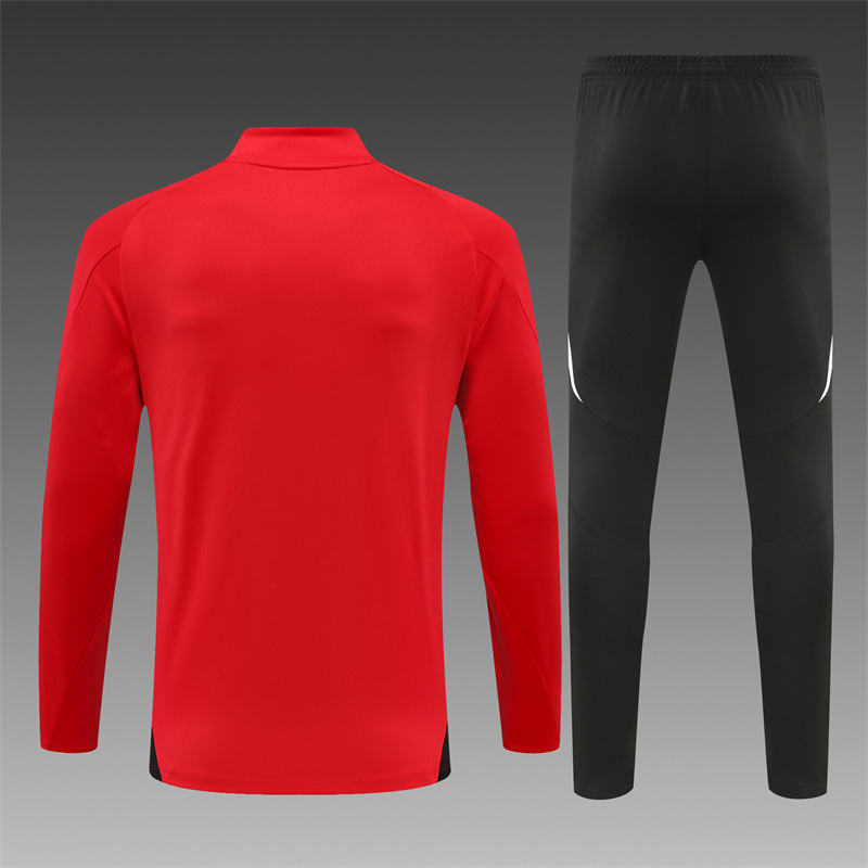 2024/2025 For Players Edition Manchester United Red Half-zip training suit Football Jersey