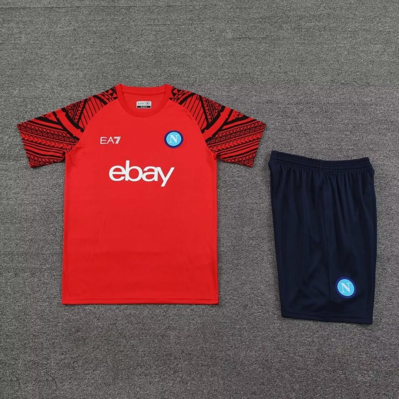 2024/2025 Napoli Training Wear Red Suit Shirt