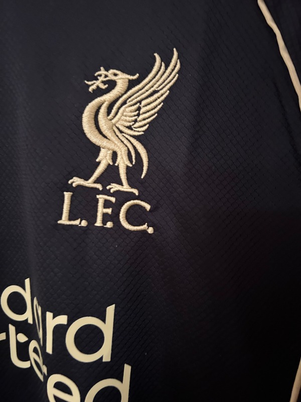 2025/26 Liverpool  Black & Gold Player Jersey – Fan Version