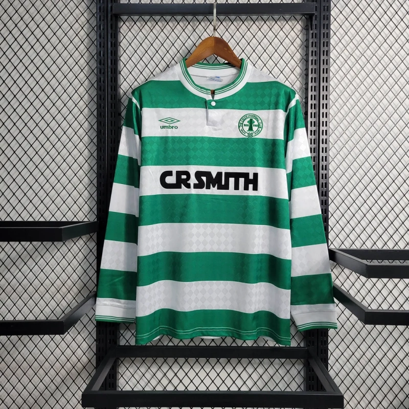 1987/1988 Retro Long Sleeve Celtic Home Football Shirt