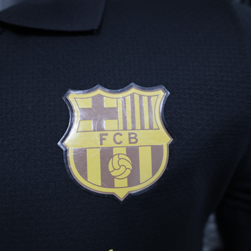 2025Latest Barcelona Anniversary Edition Black Football Jersey