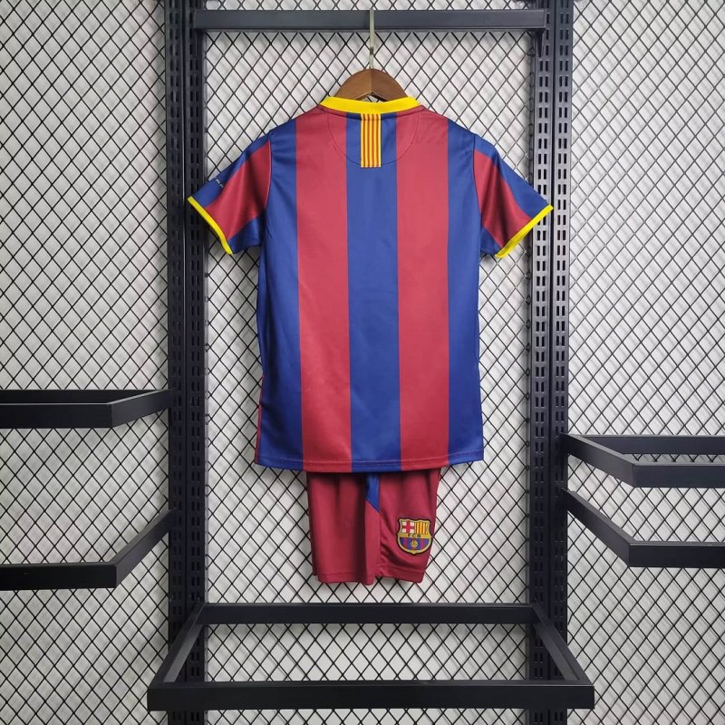 20102011 Retro Barcelona Home Football Shirt Kids Size