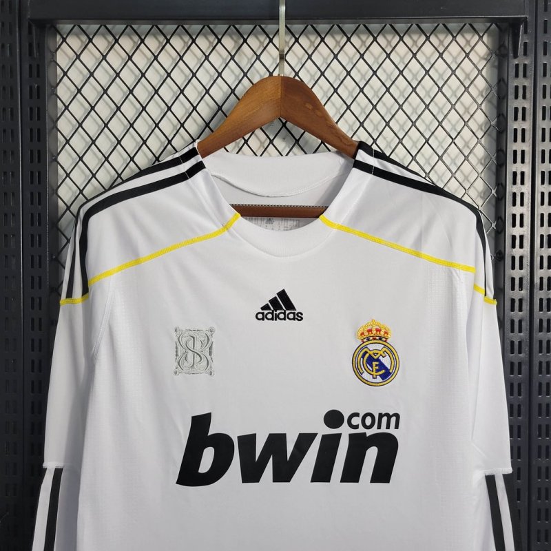 2009/2010 Retro Long Sleeve Real Madrid Home Football Shirt