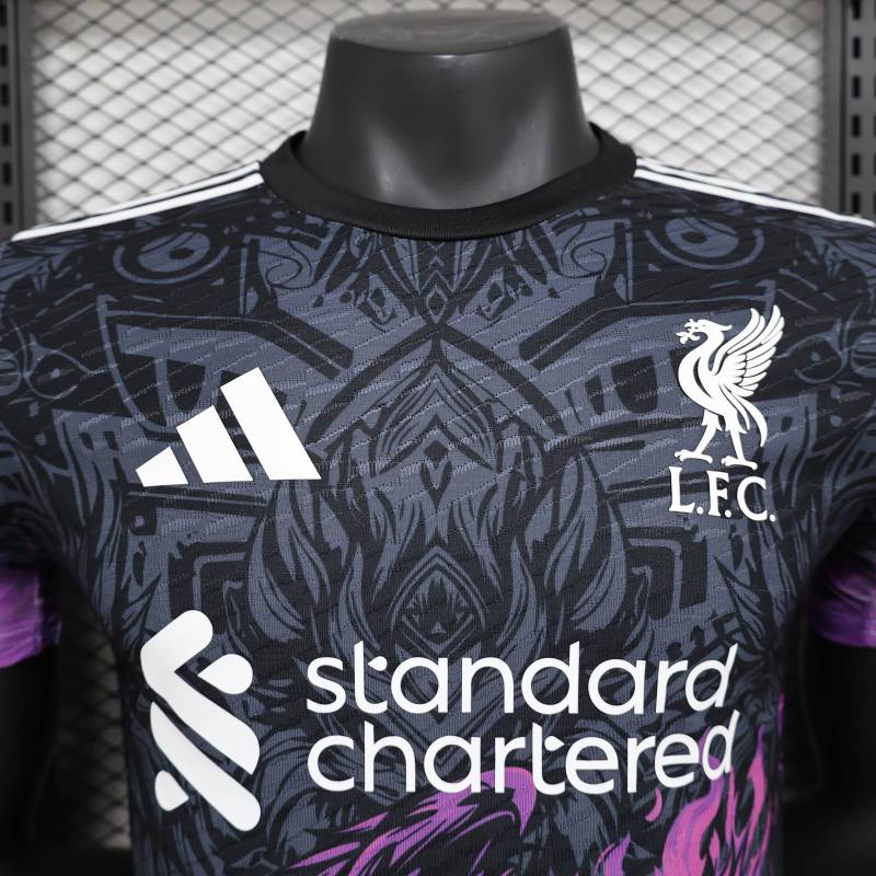2024/2025 Player Edition Liverpool Black & Purple Special Edition Football Jersey