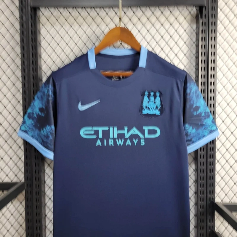2015/2016 Retro Manchester City Away Football Jersey