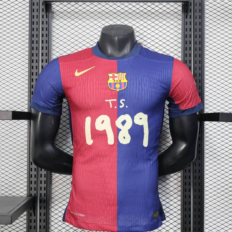 2025/26 Barcelona Home Player Edition Football Jersey with Advertising