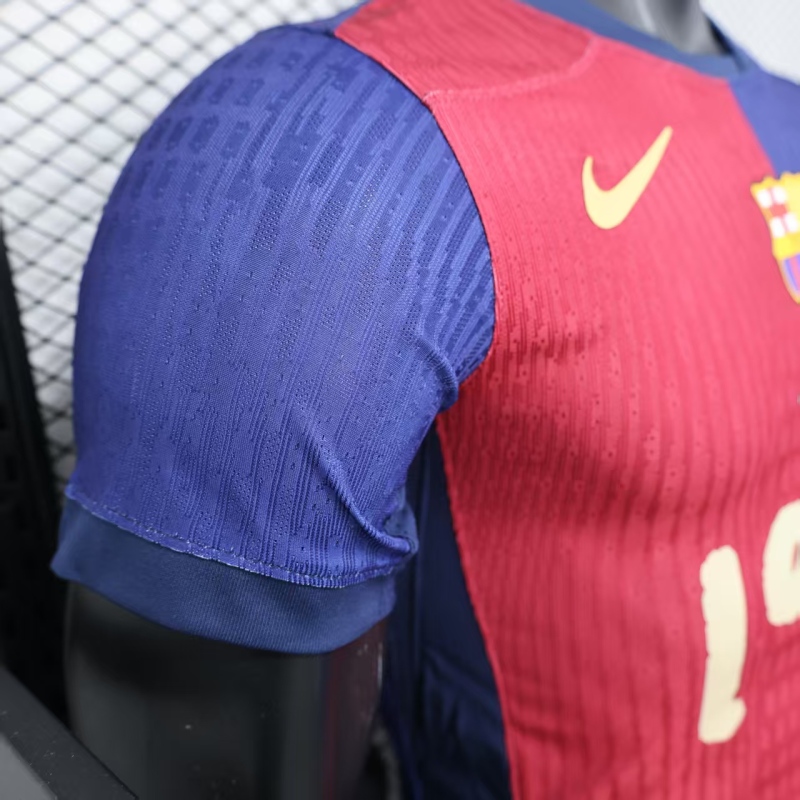 2025/26 Barcelona Home Player Edition Football Jersey with Advertising