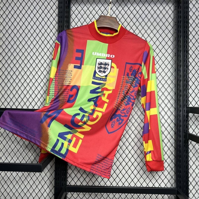1995/1996 Retro Long Sleeve England Goalkeeper Football Shirt