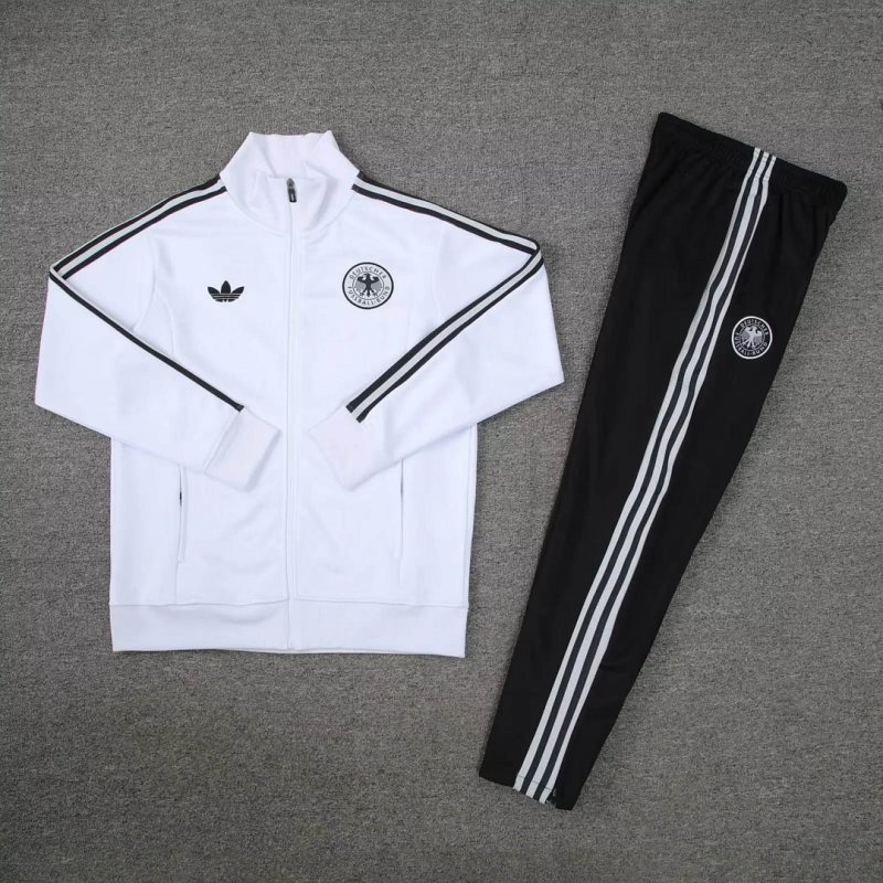 2024/2025 Germany Long Zipped Jacket Training Suit White Football Shirt