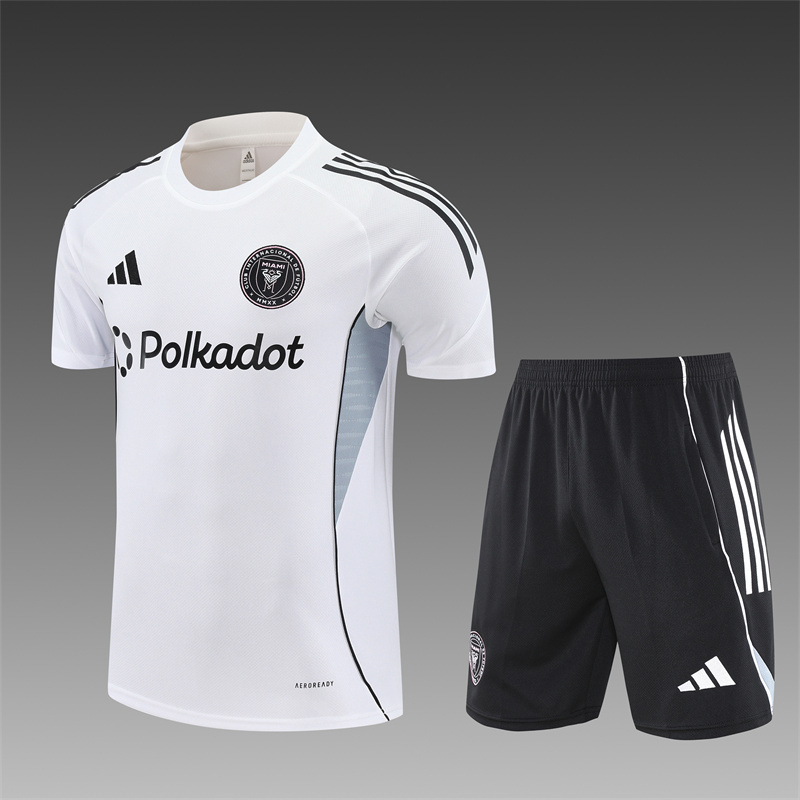 2025/26 Short Sleeve Miami White Training Set(Kids Size)