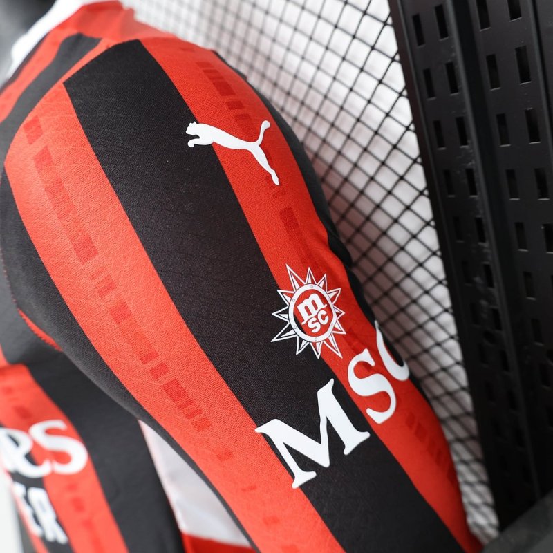 2024/2025 Player Version Long Sleeve AC Milan Home Football Shirt