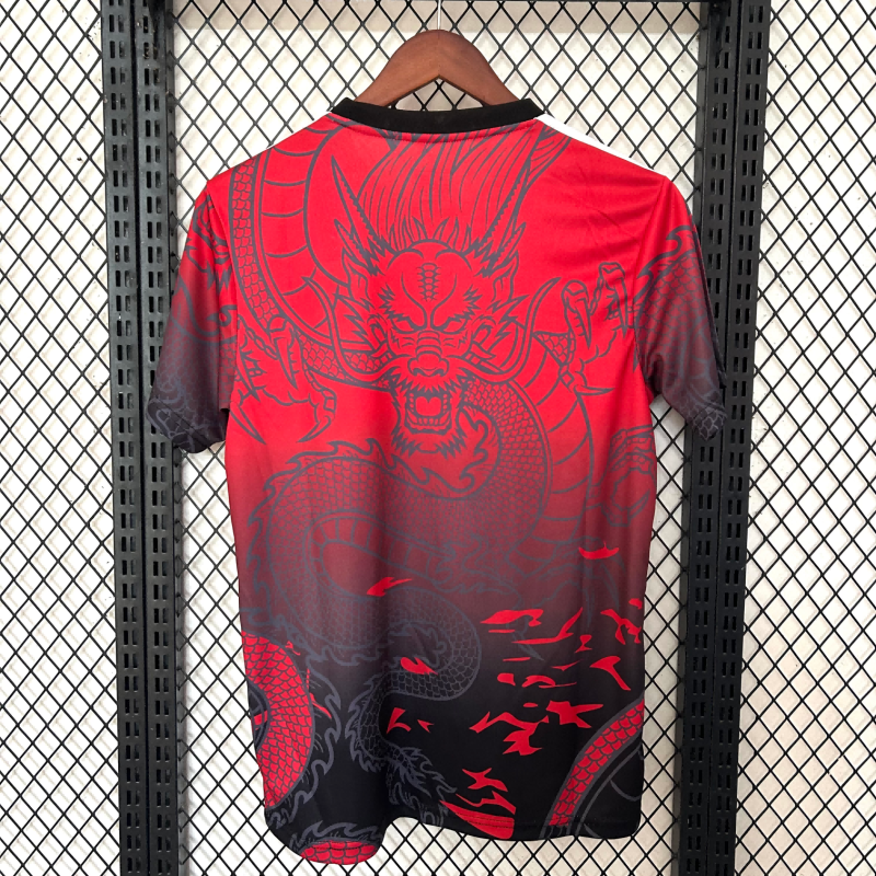 2025/2026 Real Madrid Dragon Red Fan Edition Football Shirt