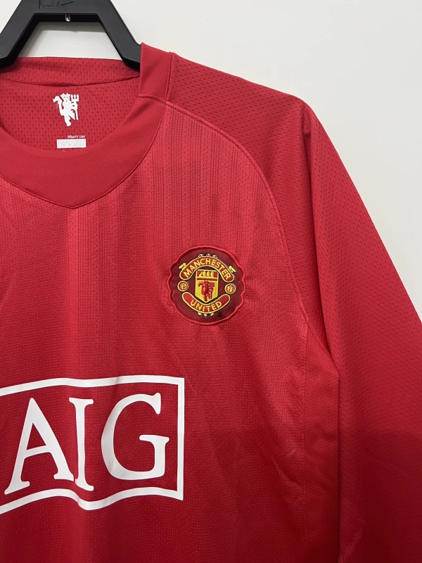 07/08 Manchester United Retro Home League Plate Long Sleeve