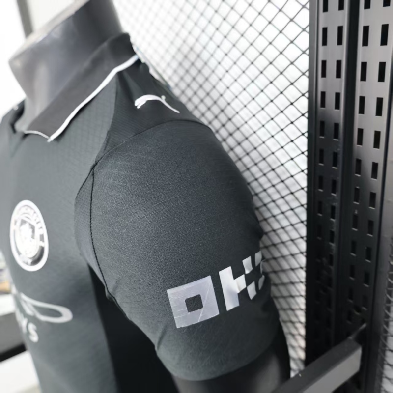 2025/26 Manchester City Authentic Black Football Shirt