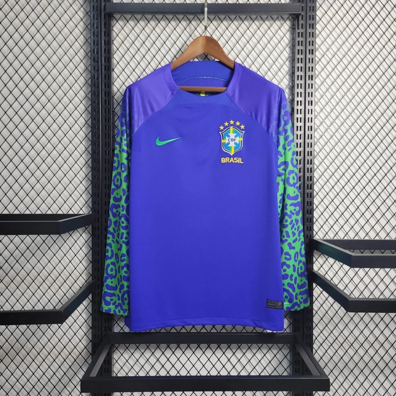 2023 Long Sleeve Brazil Away Football Shirt