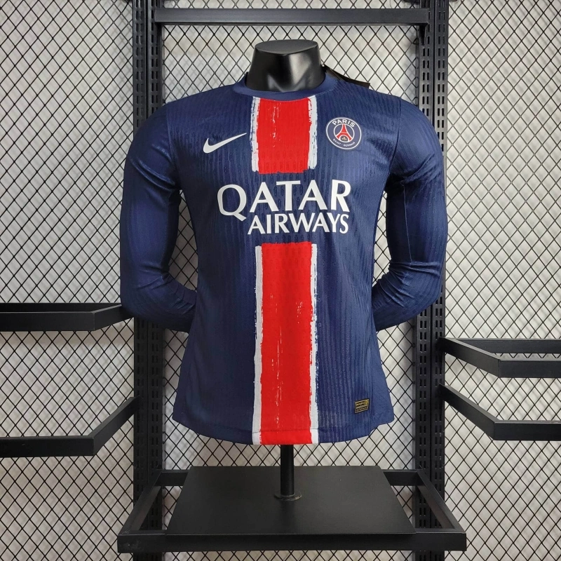 2024/2025 Player Version Long Sleeve Player Version Paris Saint-Germain Home Football Shirt