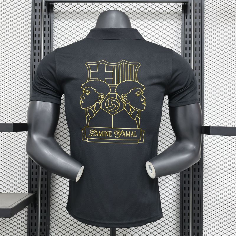 2025Latest Barcelona Anniversary Edition Black Football Jersey