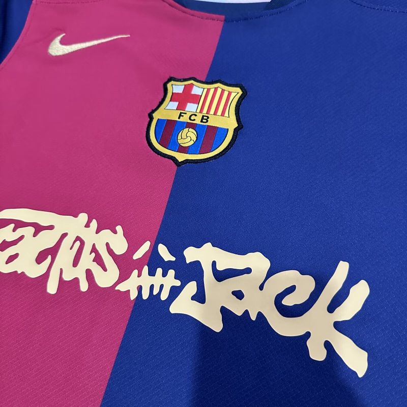 24/25 Limited Edition FC Barcelona x Travis Scott Men’s Home Jersey（fans）
