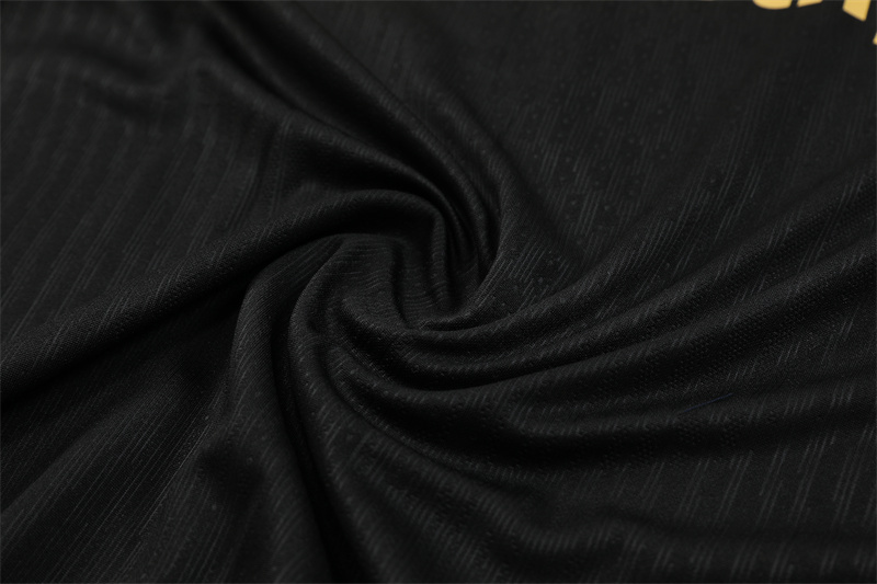 2024/2025 Player Edition Barcelona Pre-match Jersey Black & Gold Half-zip training suit Football Jersey