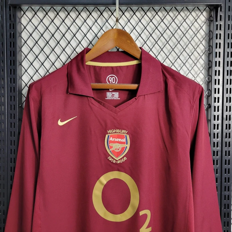 2005/2006 Retro Long-Sleeve Arsenal Home Football Shirt