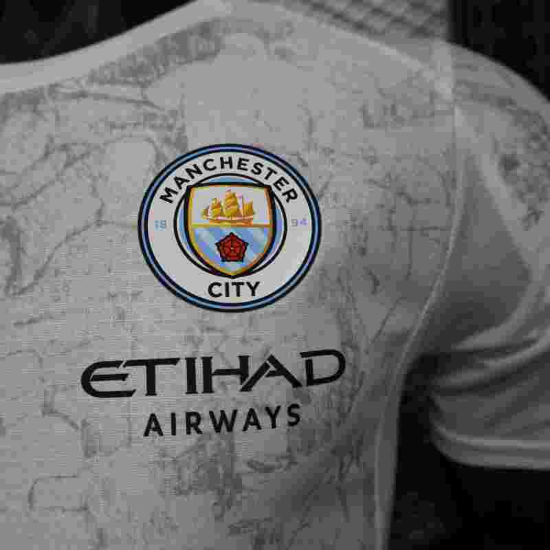 2025/2026 Player Edition Manchester City Away Football Jersey