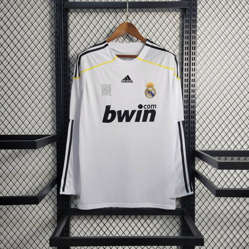 2009/2010 Retro Long Sleeve Real Madrid Home Football Shirt