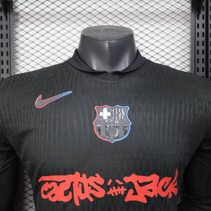 24/25 Limited Edition FC Barcelona x Travis Scott Men’s Away Jersey（Players long sleeves）