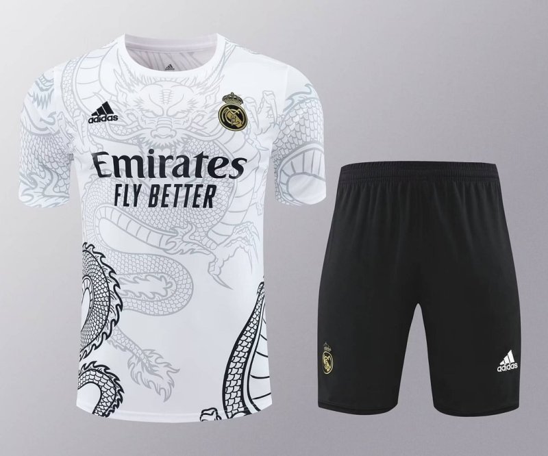 2024/2025 Real Madrid Training Wear White Suit Shirt