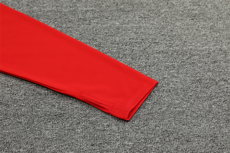 2024/2025 Player Edition AC Pre-Match Jersey Red Camouflage Edition Half-zip training suit Football Jersey