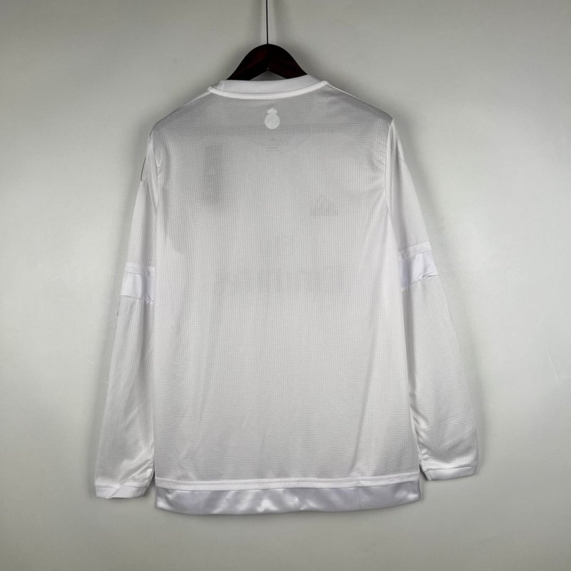 2015/2016 Retro Long Sleeve Real Madrid Home Football Shirt