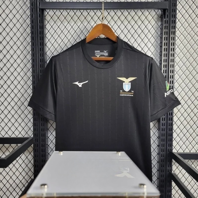 2024/2025 Lazio 50Th Anniversary Champion Edition Black Football Shirt