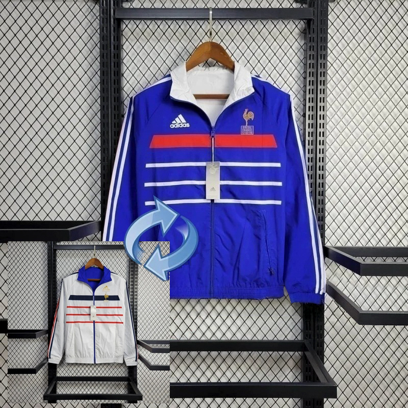 2024 France Reversible Windbreaker Football Shirt