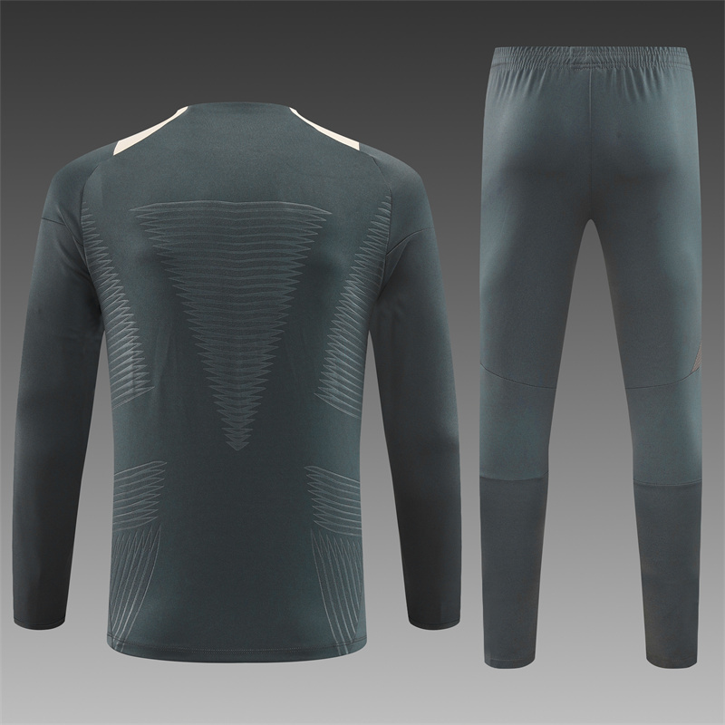 2024/2025 Player Edition Real Madrid Match Jersey Dark Grey Half-zip training suit Football Jersey