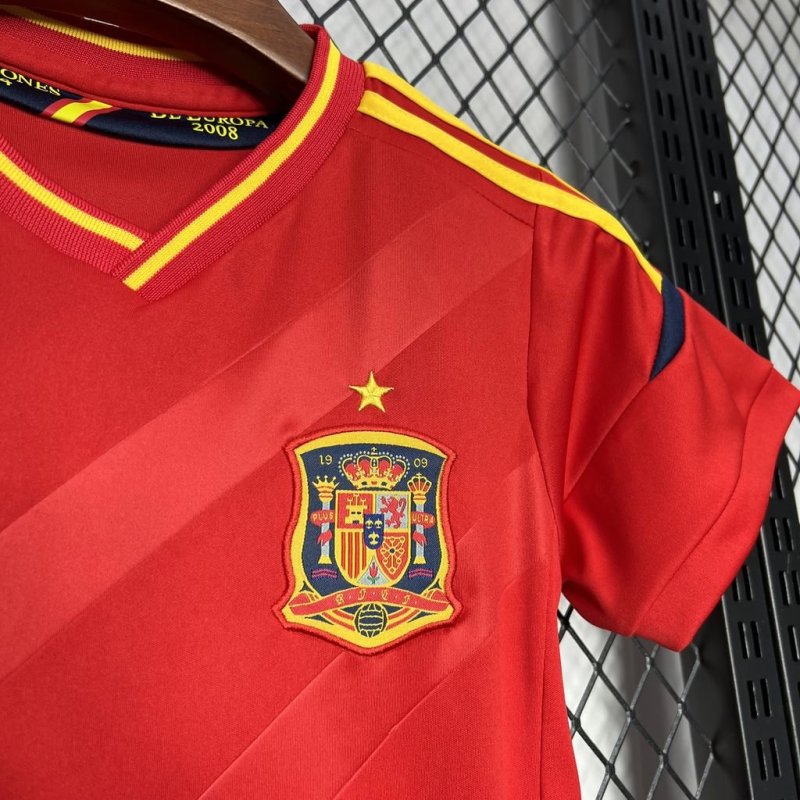 2012 Retro Spain Home Football Shirt Kids