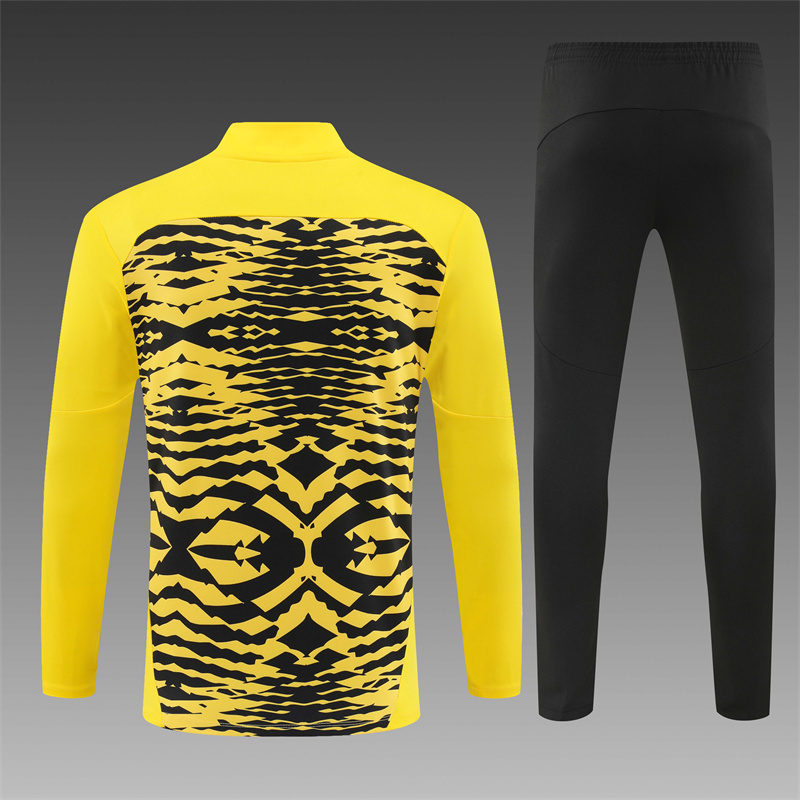 2024/2025 Player Edition Dort Pre-Match Jersey Yellow Camouflage Edition Half-zip training suit Football Jersey